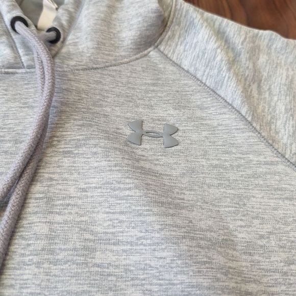 EUC Under Armour Cold Gear Storm Hooded Sweatshirt Women's Size Small Gray - Picture 3 of 14